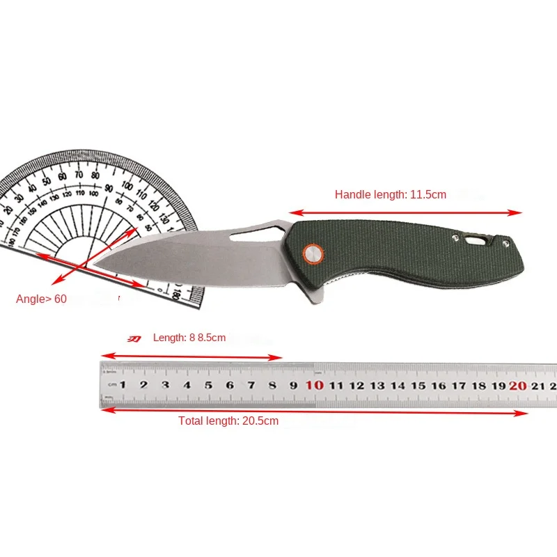 Gift collection New style D2 steel linen handle creative fishing survival collection outdoor tactical EDC fruit knife