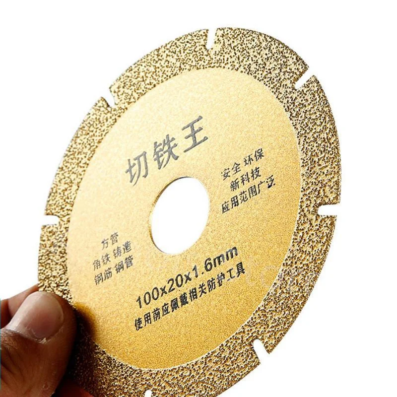 Imagem -03 - Discos de Corte Grupo Diamante Saw Blade Metal Brazing Ferro Rebar Angle Grinder Disk Cortar Ferramenta Roda 100 mm Aço Inoxidável