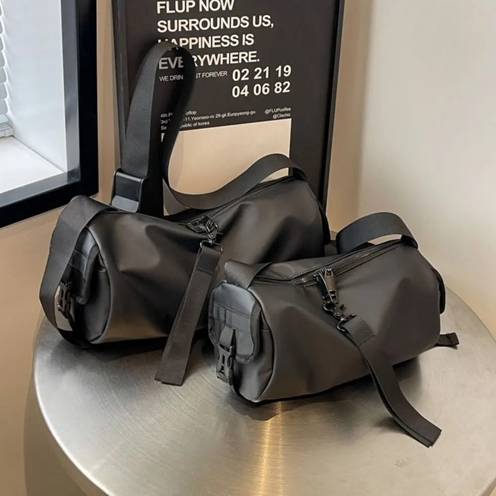 

Модная цилиндрическая сумка, нейлоновая сумка через плечо, ткань Оксфорд, однотонная сумка на плечо, водонепроницаемая сумка-мессенджер большой вместимости, дорожная сумка