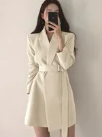 Women's Blazers New in Outer wears New in Casual Temperament High Quality Jacket Ladies Tops White Official Blazer Women