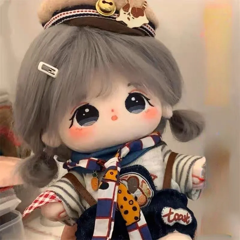 20cm baby clothes star doll normal body fat body naked baby Navy blue sailor dress skirt doll clothes  suit doll accessories