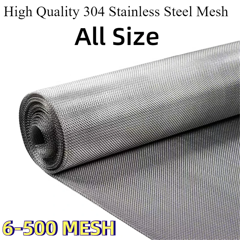 

6 - 500 Mesh All Sizes 304 316L Stainless Steel Filter Wire Mesh Woven Sieve Plate Screen Mesh for Industrial and Commercial Use