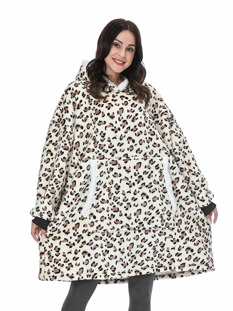 Oversized Hoodie Sweatshirt Women Tie Dye Hoodies Fleece Giant Wearable Blanket