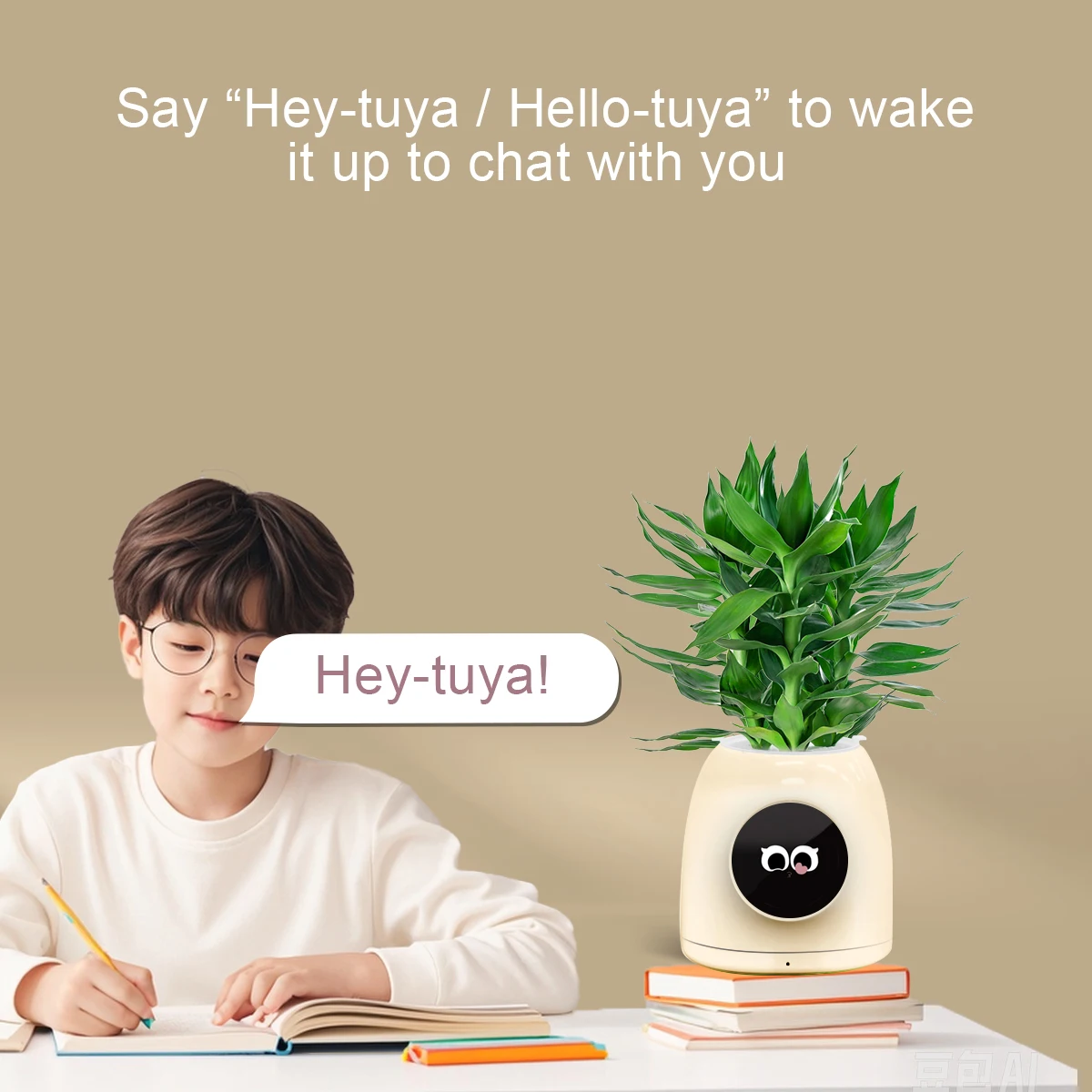 LINCUKOO Tuya Smart AI Blumentopf Gen1 Desktop WiFi-Pflanzgefäß, Erweiterte KI-Sprachsteuerung mit ChatGPT Gemini Tuya Geräteverknüpfung – Detail 6