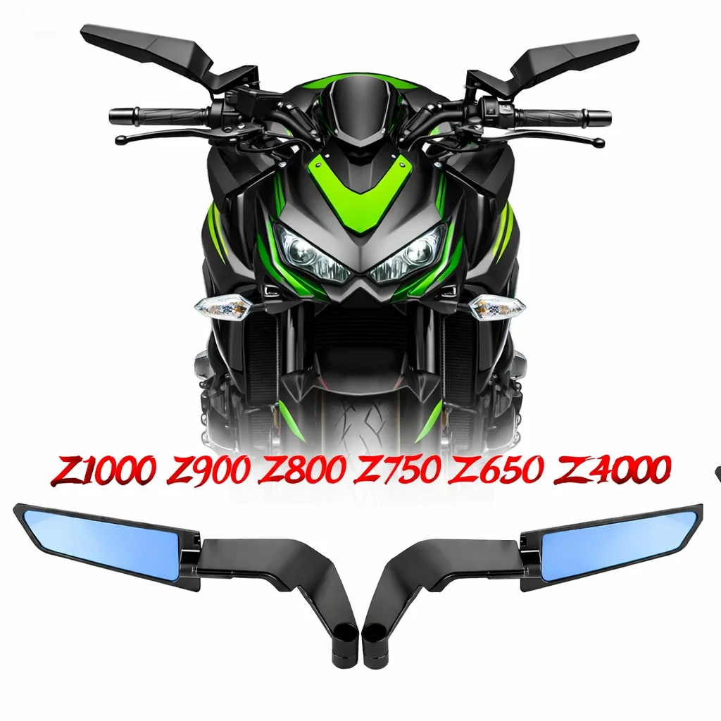 Für Z1000 Z900 Z800 Z750 Z650 Z400 Z300 Motorrad-Spiegel Stealth Winglets Rückspiegel
