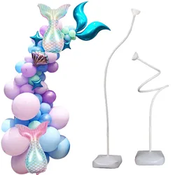 Adjustable Balloon Stand with Base Pole Balloon Column Stand Kit Balloon Arch for Baby Shower Birthday Wedding Party Decorations