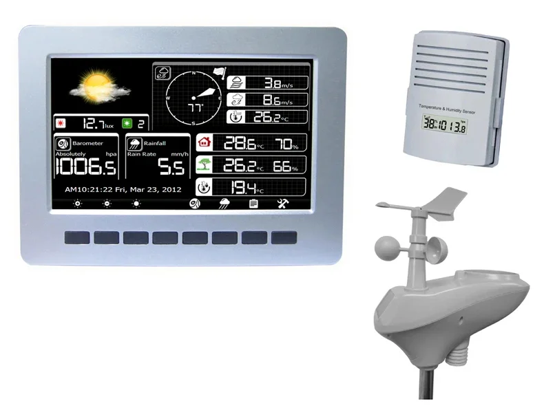 Wireless Weather Station WiFi Connection Solar Charging Wireless Transmission Wind Direction and Wind Speed Measurement