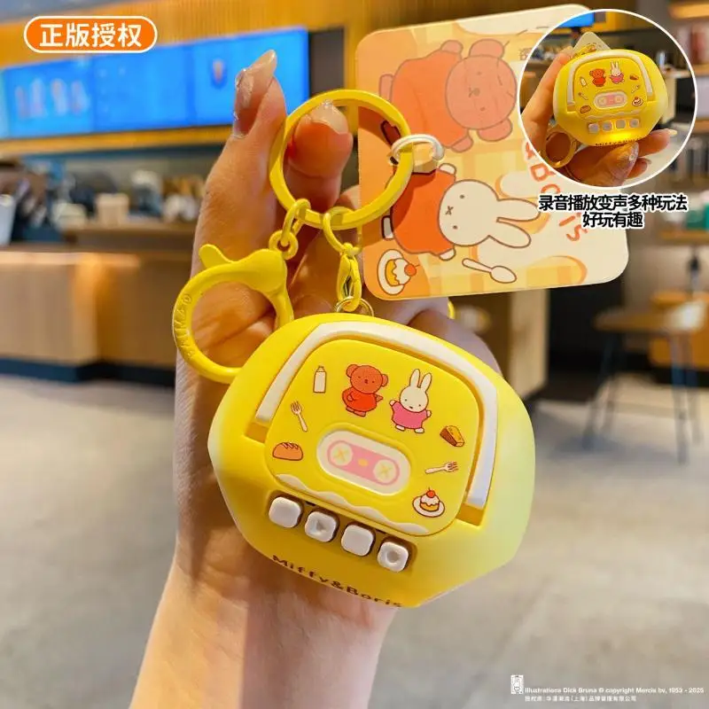 Miffy Rabbit, новая игрушка, подвеска Kawaii, забавный рекордер, студенческий рюкзак, подвеска, креативный брелок, милый мини-мультяшный детский игрушка