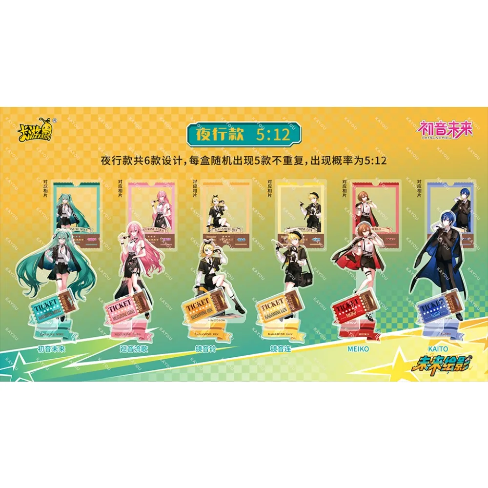 Original kayou hatsune miku anime figura acrílico suporte modelos megurine luka kagamine rin requintado tema criativo ornamento presentes