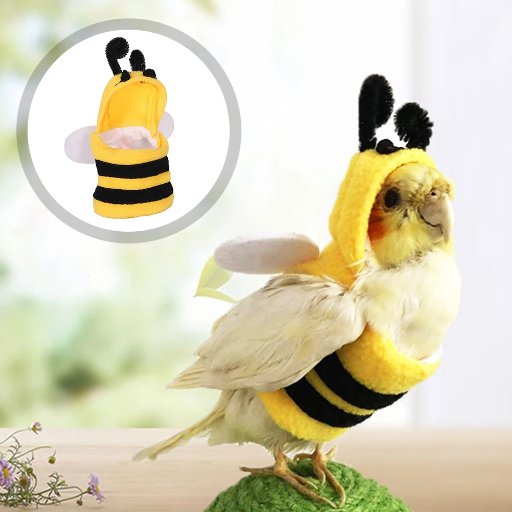 Pet Bird Clothes Parrots Flying Suit Birds Cosplay Bee Costume for Pet Bird Winter Clothes Halloween Costumes Pet Parrot Hoodie