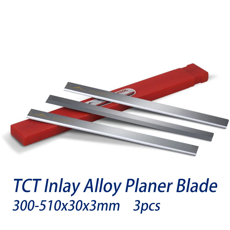 3 pcs Woodworking TCT Planer Blade for Thickness Surface Planer 300mm 310mm 350mm 400mm 450mm 500mm 510mm Length 30mm Width