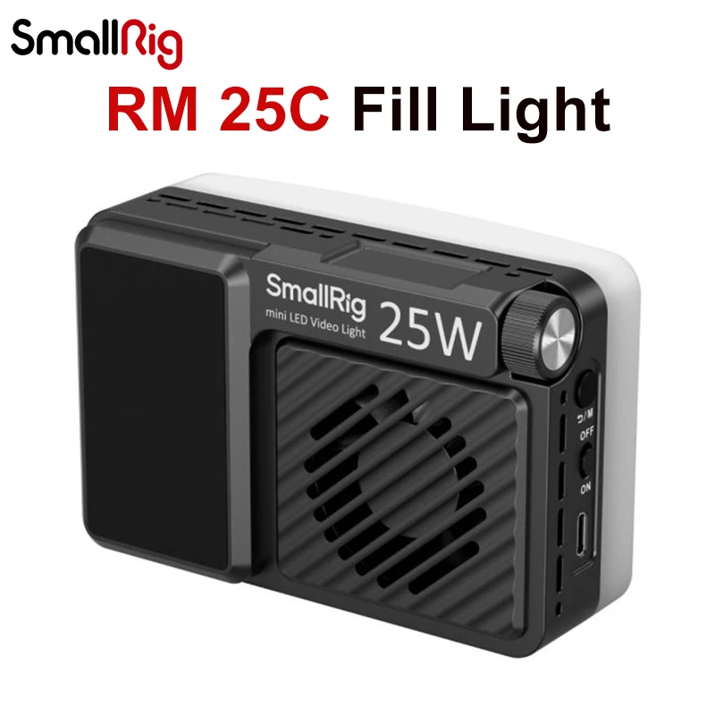SmallRig RM 25C Portable Mini Pocket Fill Light RGB Full-color Led Light with LCD Screen Photography Lighting for Live 5357