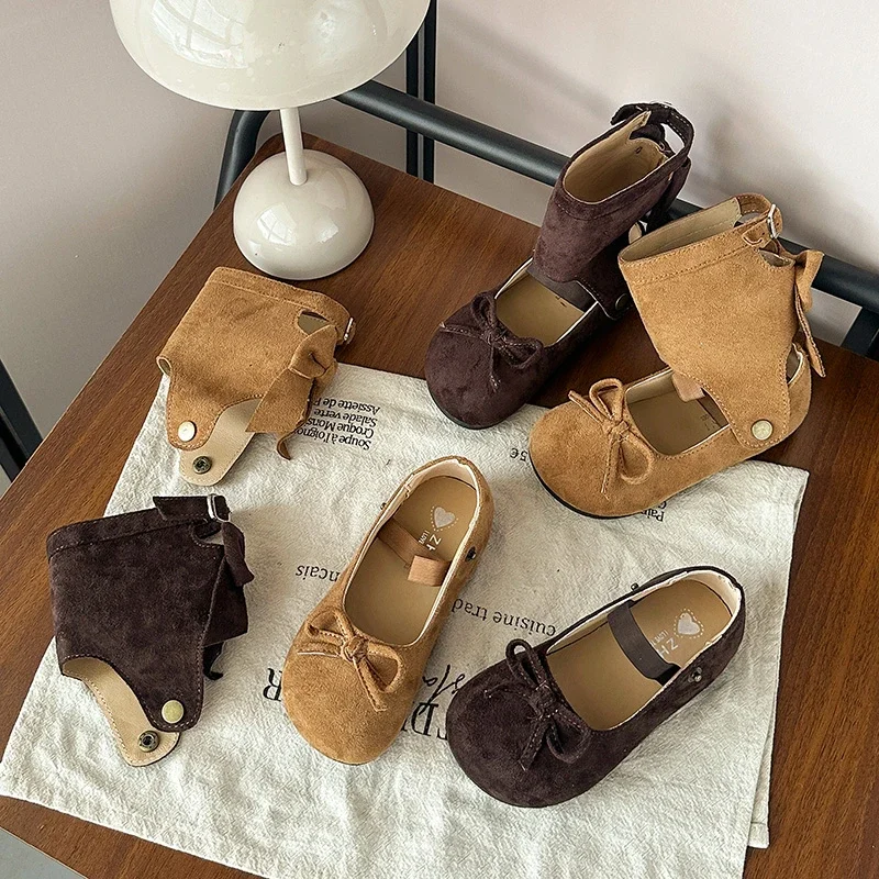 

Children Ankle Boots for Girls 2025 Autumn New Fashion Korean Style Soft Bottom Anti-slippery Versatile Princess Leather Shoes