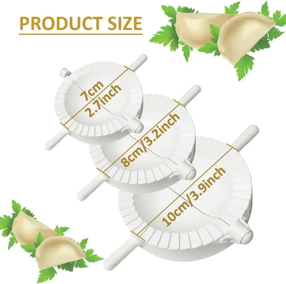 S/M/L Dumpling Maker Dumpling Tool Dough Press Dumpling Mold Meat Pie Cutter for Ravioli Calzones Empanada Kitchen Acceesories