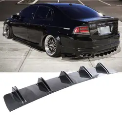 2pcs Universal Car Rear Bumper Lip Spoiler Splitter  For Acura TL ILX TLX TSX MDX RDX 5 Fins 81.5cm Diffuser Shark  ABS body kit