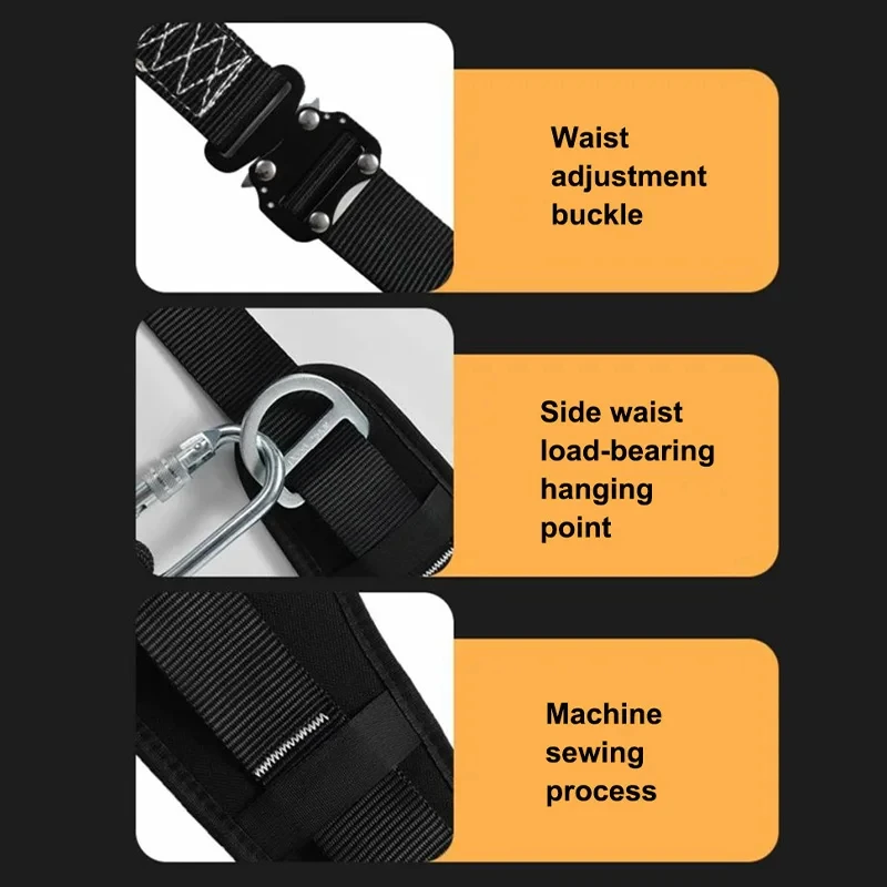 Imagem -06 - Cintura Única Cinto de Segurança do Trabalho High-altitude Work Harness Corda de Segurança Outdoor Escalada Treinamento Equipamento Eletricista Proteção