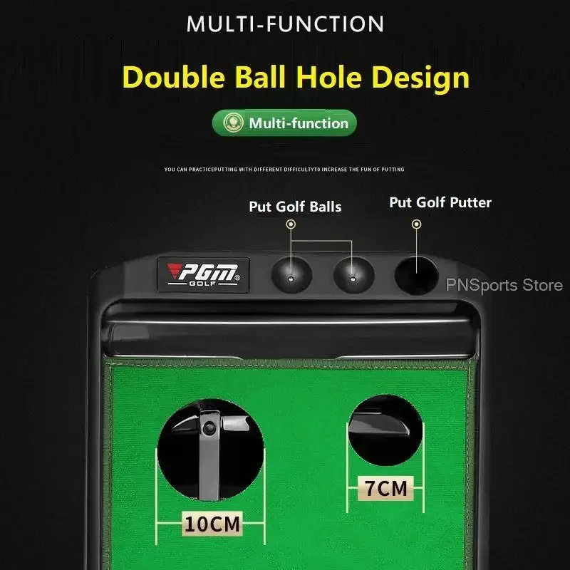 Pgm 3M Golf Putting Mat With Automatic Ball Return Golf Putter Trainer Non-Slip Golf Practice Indoor Outdoor Golfer Training Aid