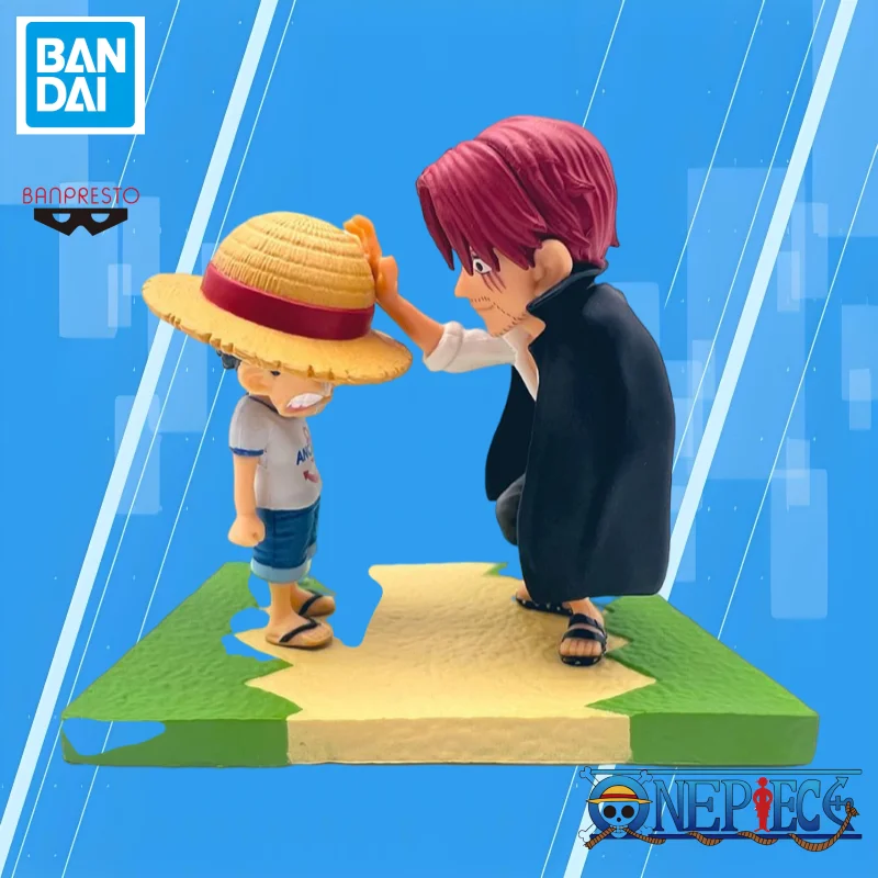 En stock, Dandai Banpresto One Piece Monkey D. Luffy Shanks, personajes de dibujos animados, regalo favorito para niños, regalos navideños, 7 cm de altura