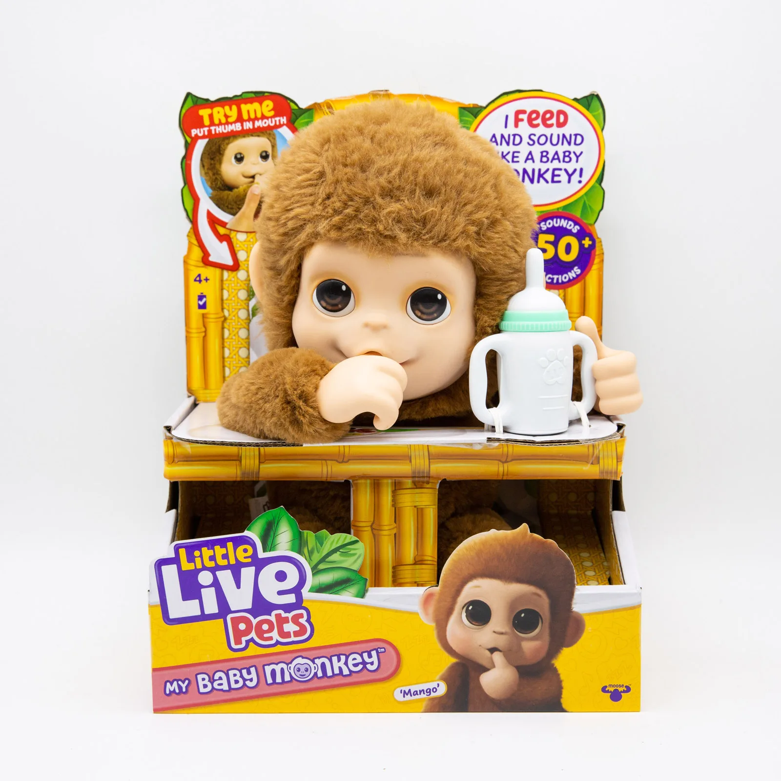 Moose LittleLivePets My Baby Monkey Mango Electronic Doll Interactive Sounds Toy Birthday Christmas Gifts