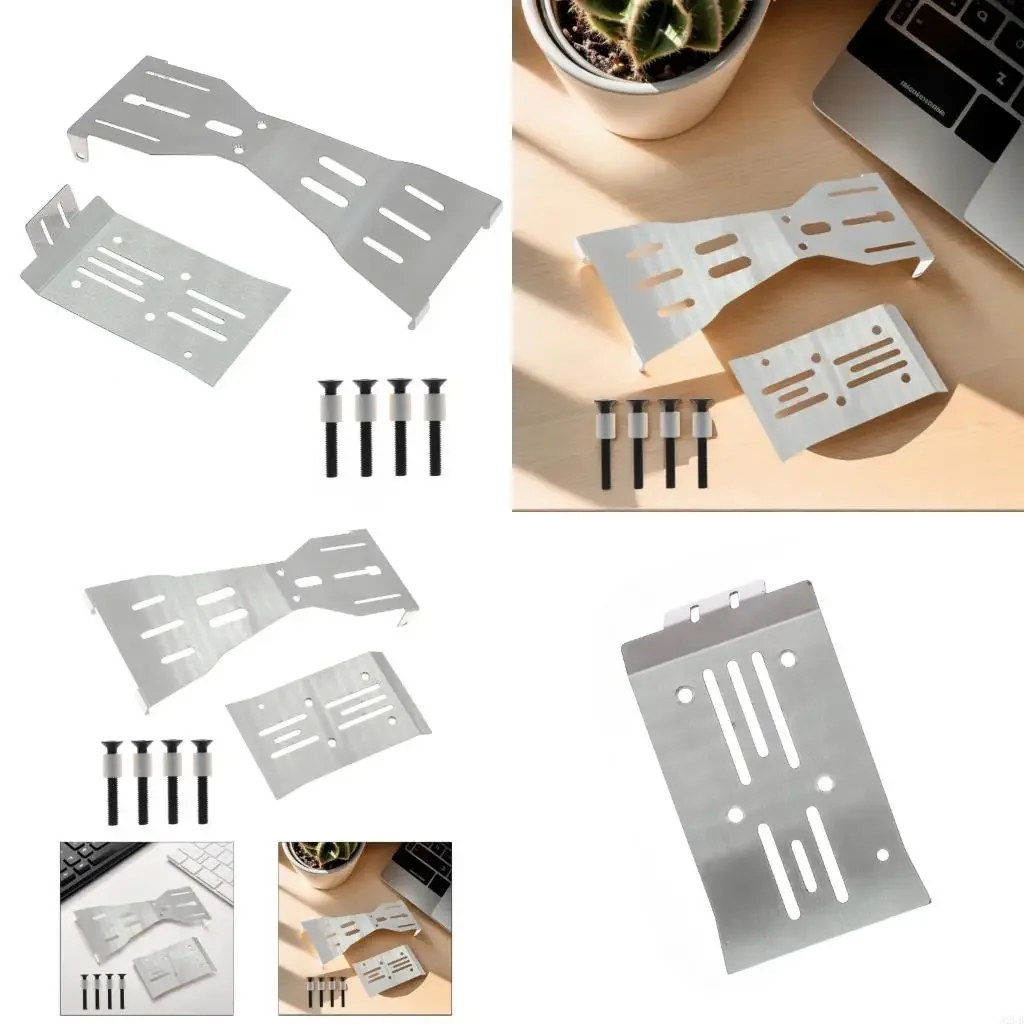 

Набор защитных пластин для шасси из нержавеющей стали для масштаба 1/18, внедорожные автомобильные аксессуары с дистанционным