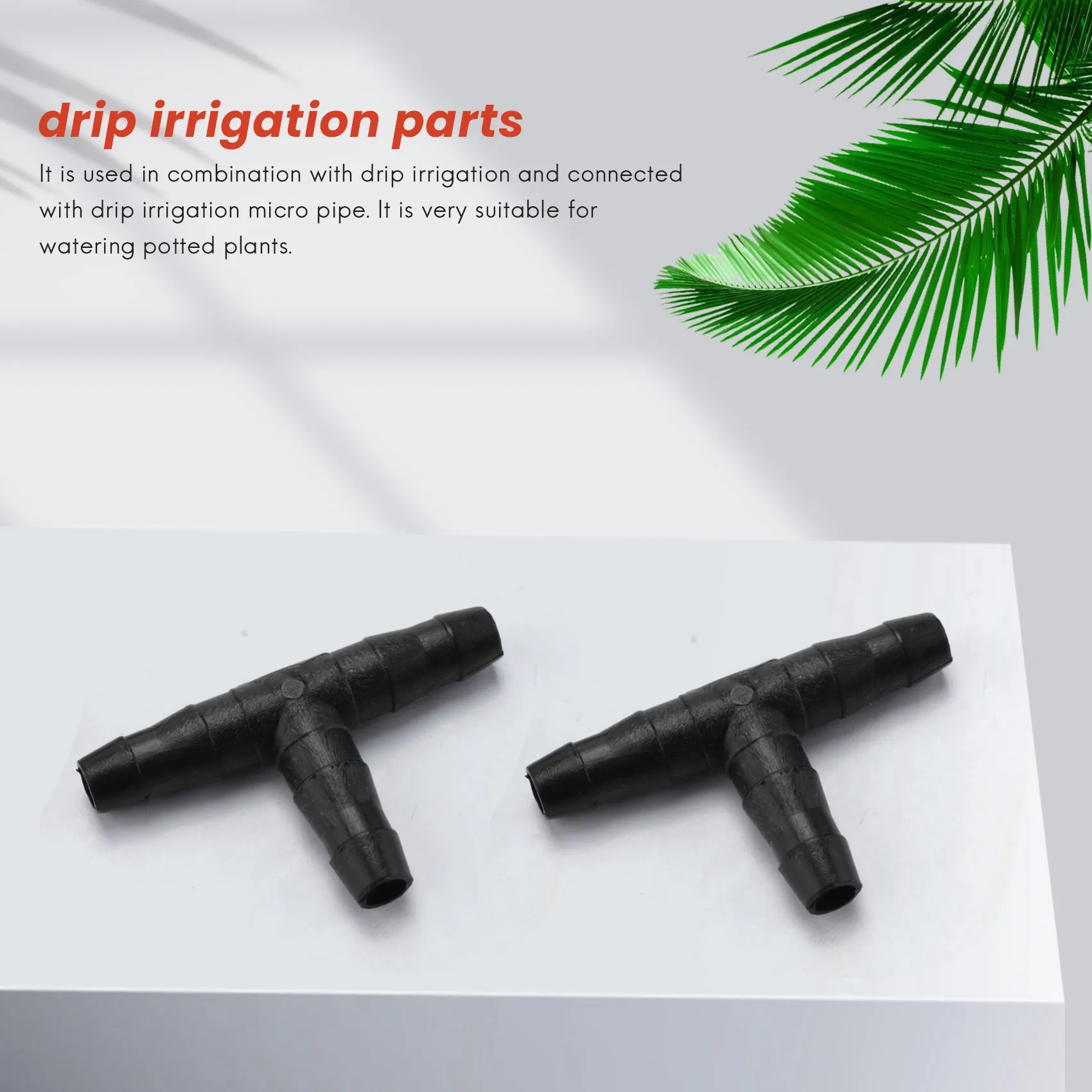 

ABFS 200Pcs 1/4 Inch Universal Barbed Tee Fittings, Drip Irrigation Barbed Connectors For 1/4 Inch Water Hose Connectors