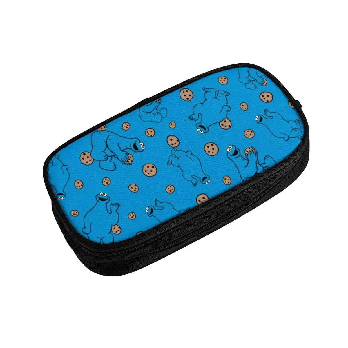 Cookies s Blue Pattern Pencil Cases New Pen Box Bag Girl Boy Big Capacity Students School Gift Pencilcases