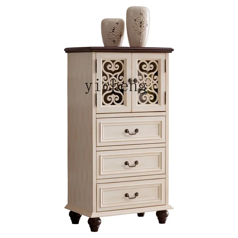 

New Classical Dining Side Cabinet Chinese Living Room Partition Screens European TV Side Cabinet