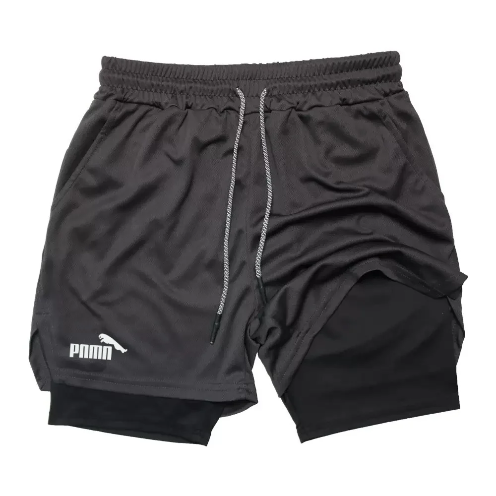 

Men Sport Shorts Sportswear Double-deck Running Shorts 2 In 1 Beach Bottoms Summer Gym Fitness Training Jogging Short Pants Men