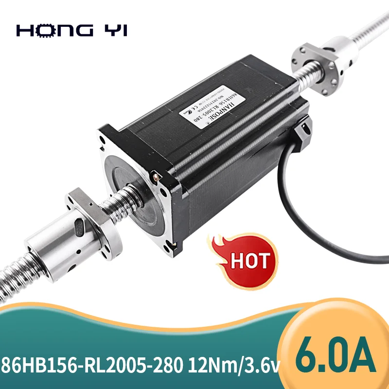

Front and rear tooth ball screw integrated stepper motor 86HB156-RL2005 4.0A 12Nm CNC milling machine front and rear tooth balls