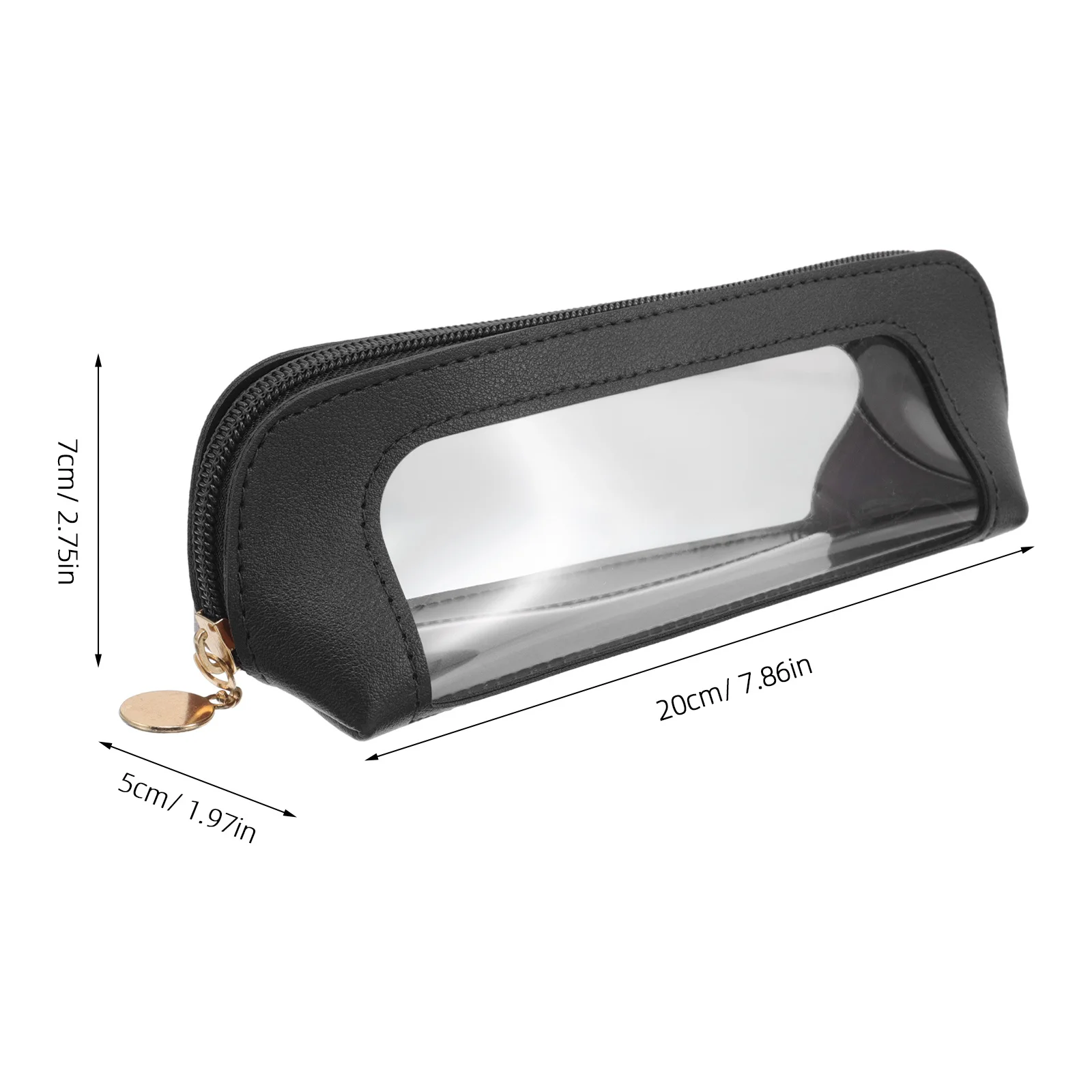 2pcs Brush Bag Large Capacity Transparent Travel Storage Organizer Case Portable Makeup Pouch For Women Zipper Travel