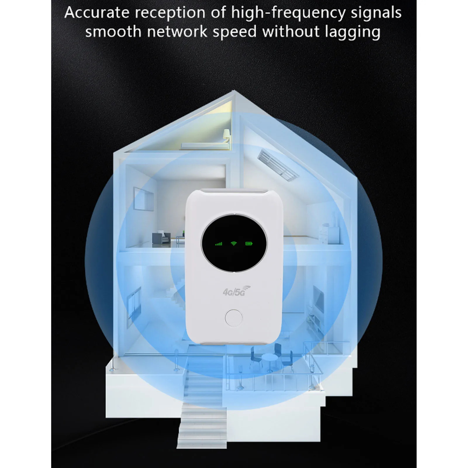 휴대용 와이파이 핫스팟 기기, 플러그 앤 플레이 간편 설정, 안정적인 연결, 300Mbps 4G LTE 모바일 핫스팟 (RV용 SIM 카드 슬롯 포함)