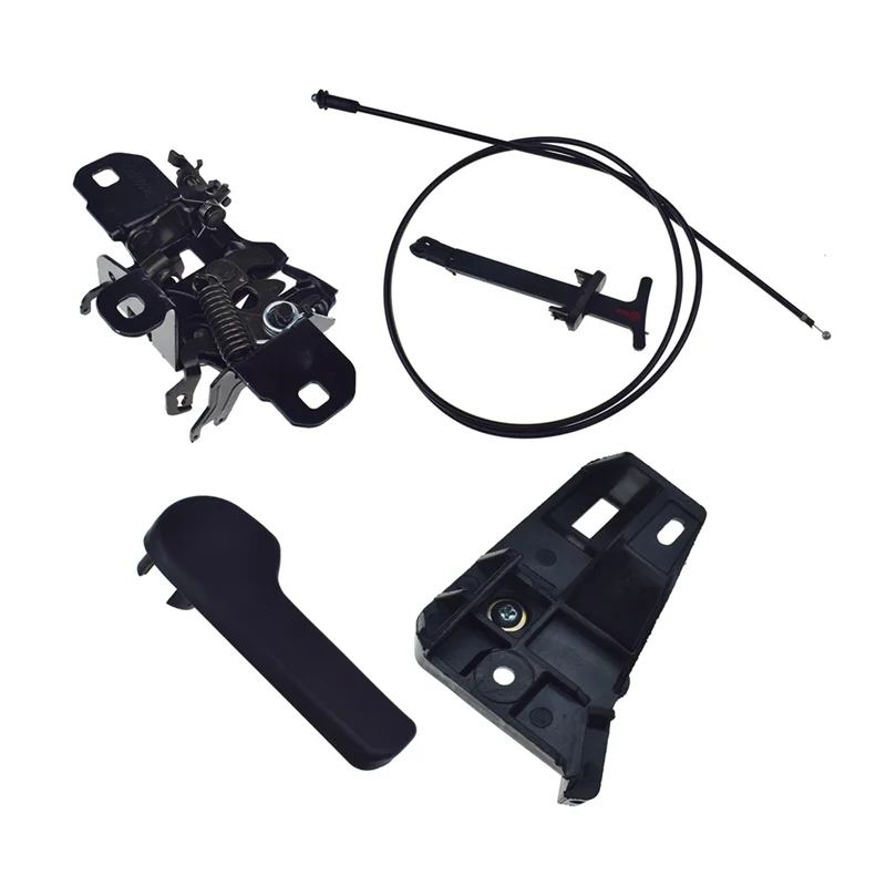

ABOK-1J0823509C Car Hood Latch + Release Handle + Bracket + Cable Set For VW Golf Jetta 1J1823533C, 1J0823593B