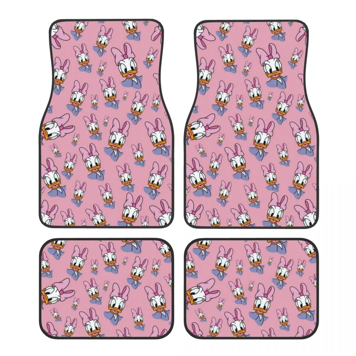 

Daisy Duck Car Floor Mats Carpet Set of 4 Anti-Slip Universal Automotive Floor Mat Fit for Vans SUV