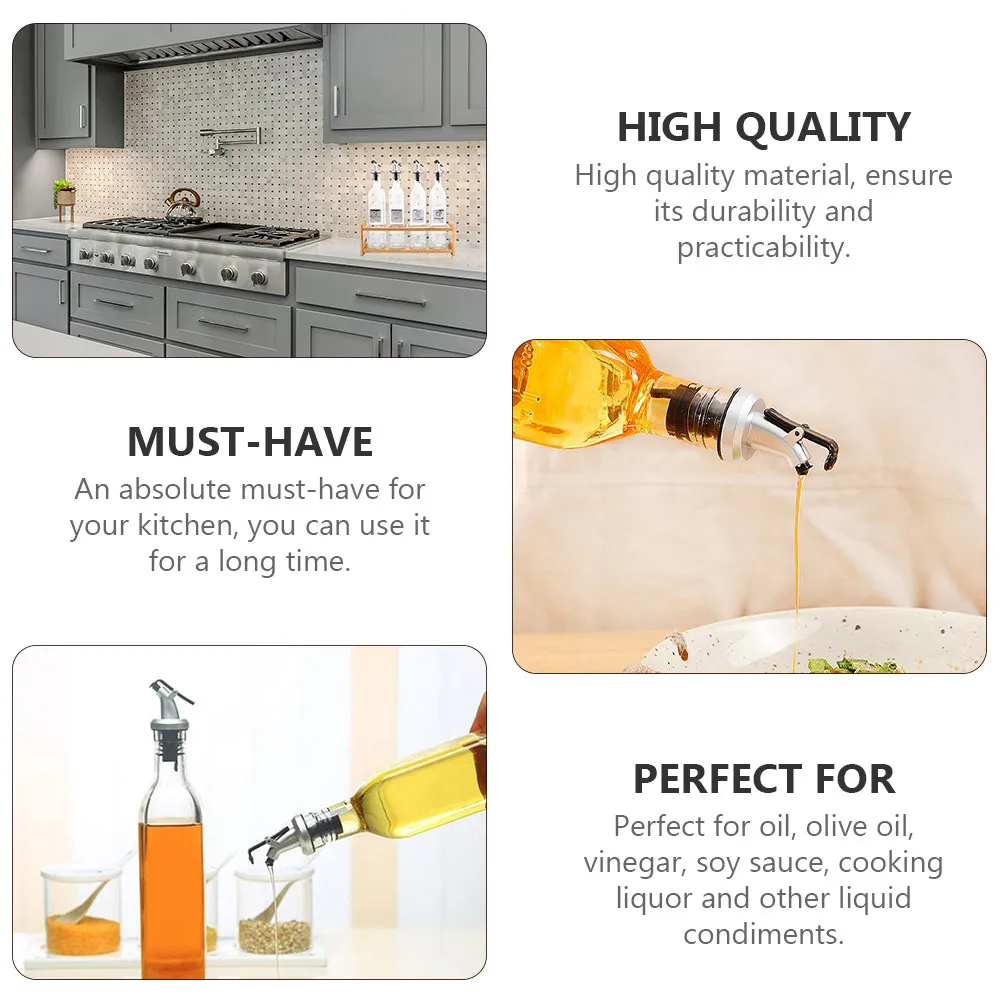 

4Pcs Kitchen Condiment Glass Bottle Multipurpose Oil Storage Can 250ml Seasoning Bottle Vinegar Soy Sauce Container Leakproof