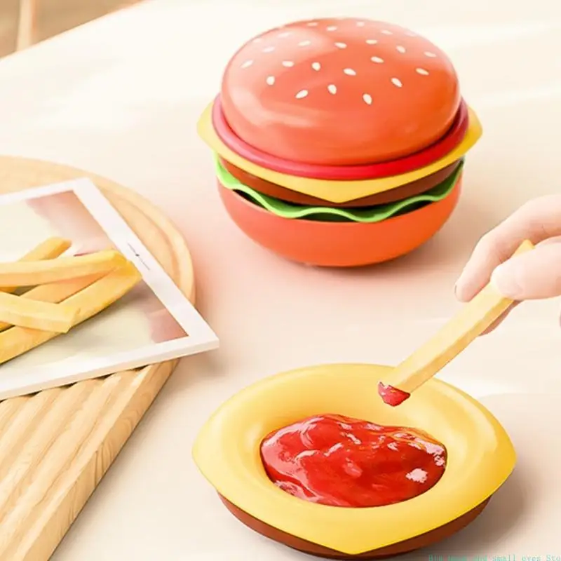 581C Interactive Burger 5 Piece Dish Set PP Construction Safe for Oven Microwaves Mess Release Maintenance