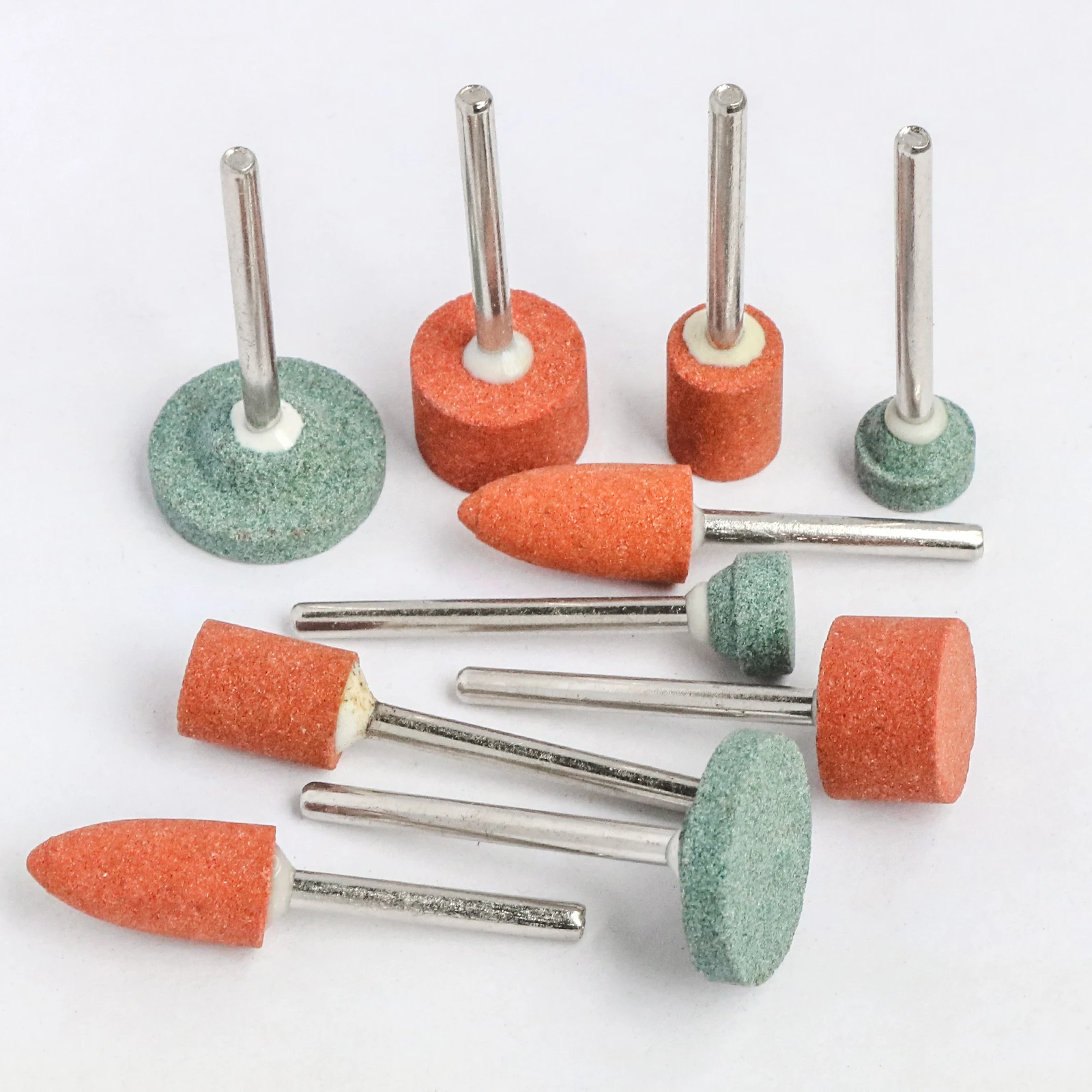 Abrasive Mounted Stone 10pcs 3mm Shank Grinding Head Stone Wheel For Rotary Tools Accessories