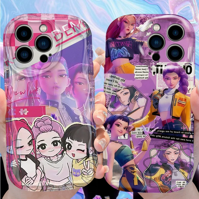 حافظة KPop D-Demon H-Hunters Wave لهاتف iPhone 16 E 15 Pro Max 14 13 12 Mini 11 Pro Max XS X 8 7 Plus أغطية سيليكون ناعمة Funda