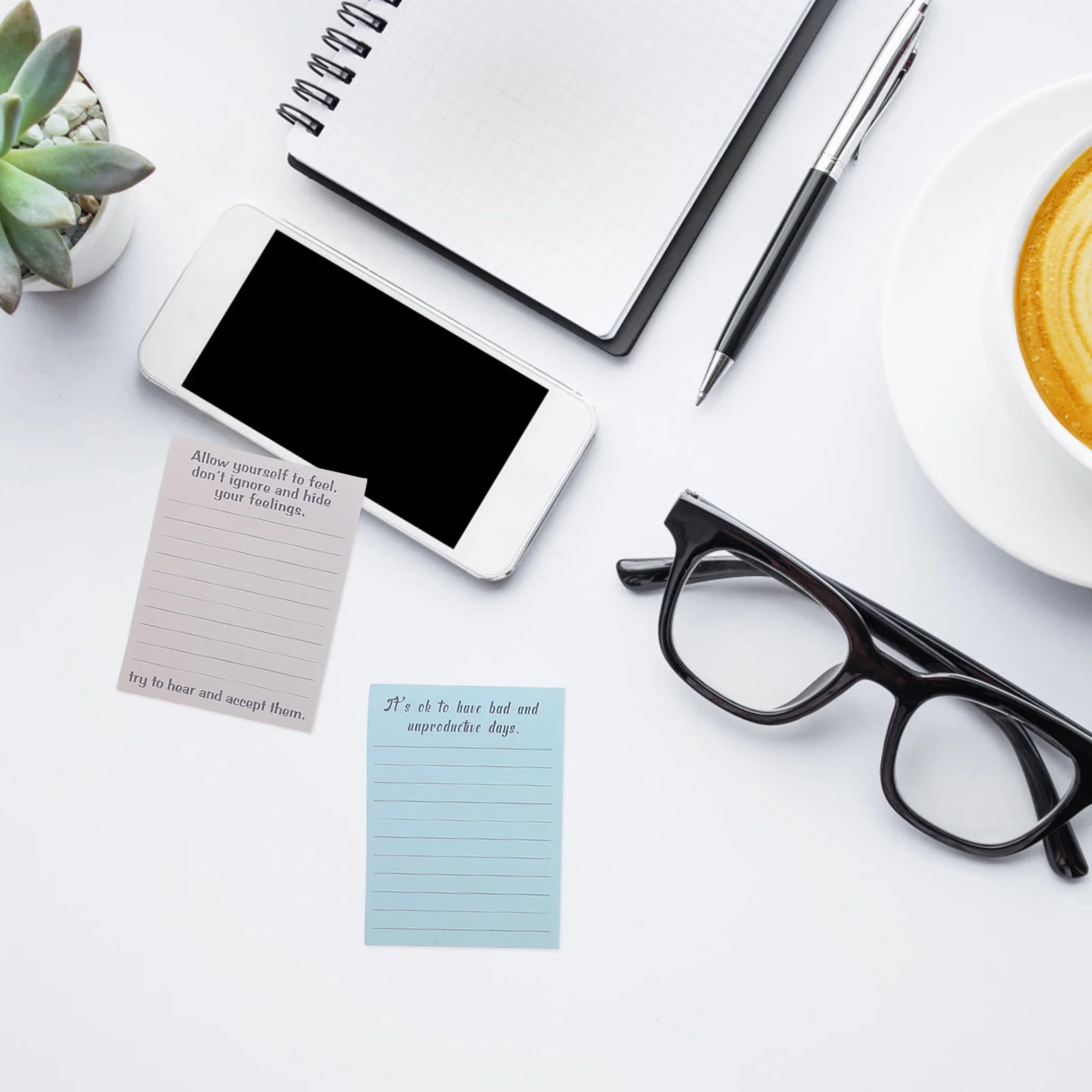 

8 Books Self-Adhesive Memo Pads Retro Note Supply Tear-Resistant Lined Index Cards Sticky Reminder Notepad For Office School