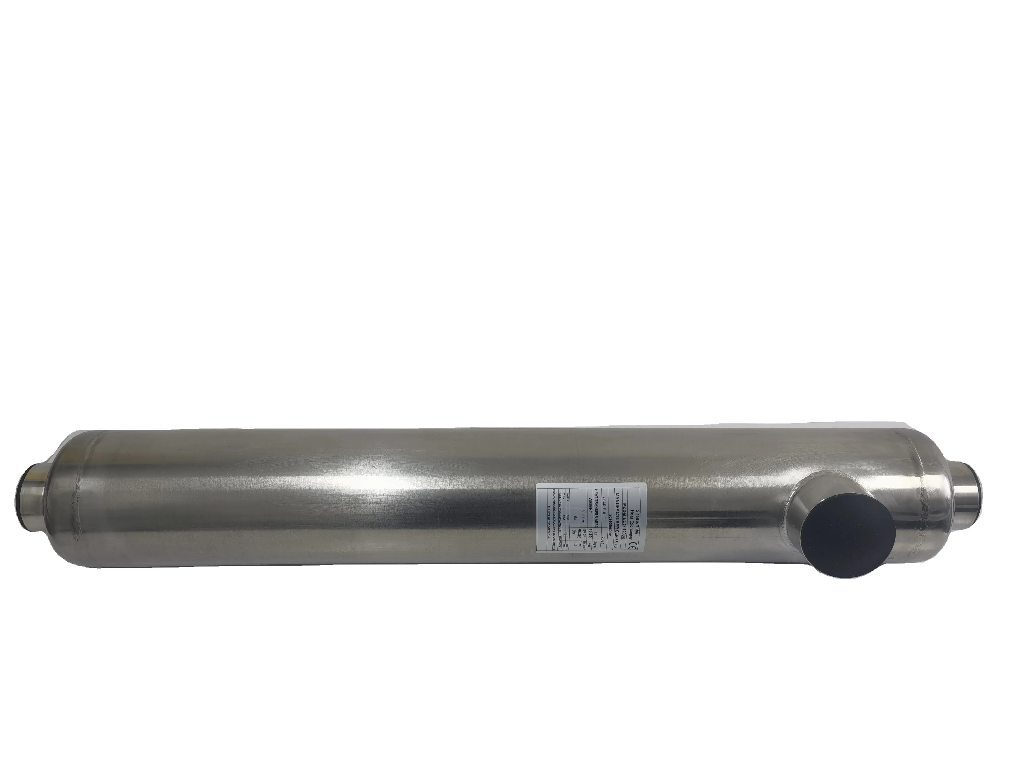316L Stainless Steel Shell And Tube Heat Exchanger Water To Water Heat Exchanger For Swimming Pool