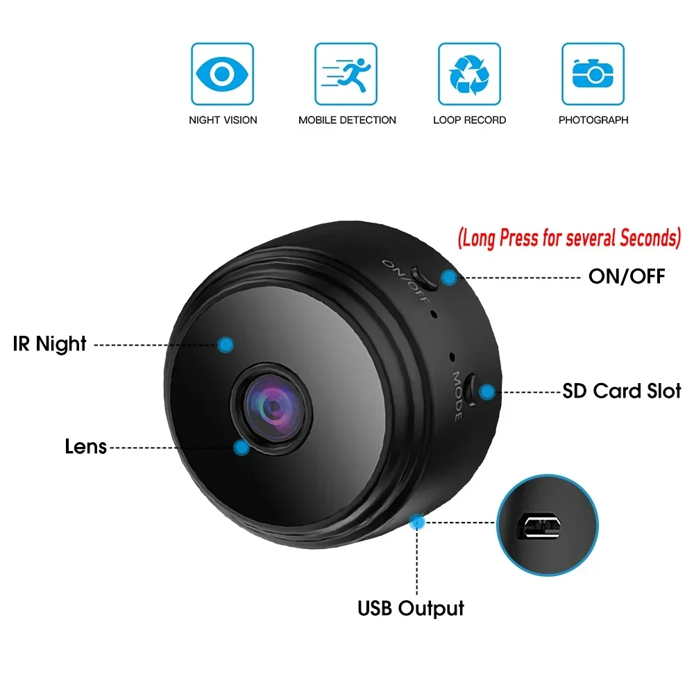 FUGEZA A9 1080P HD Wifi Mini Camera Surveillance Cameras Sensor Camcorder Web Video Smart Home Safety Wireless Security Camera