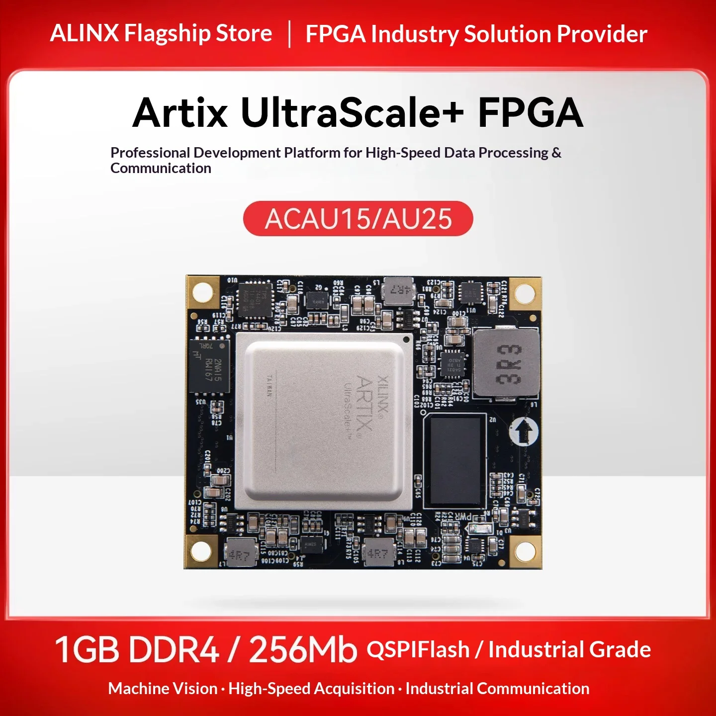 alinx xilinx artix ultrascale+ xcau15p au25p fpga core board embedded programmable logic high performance development board