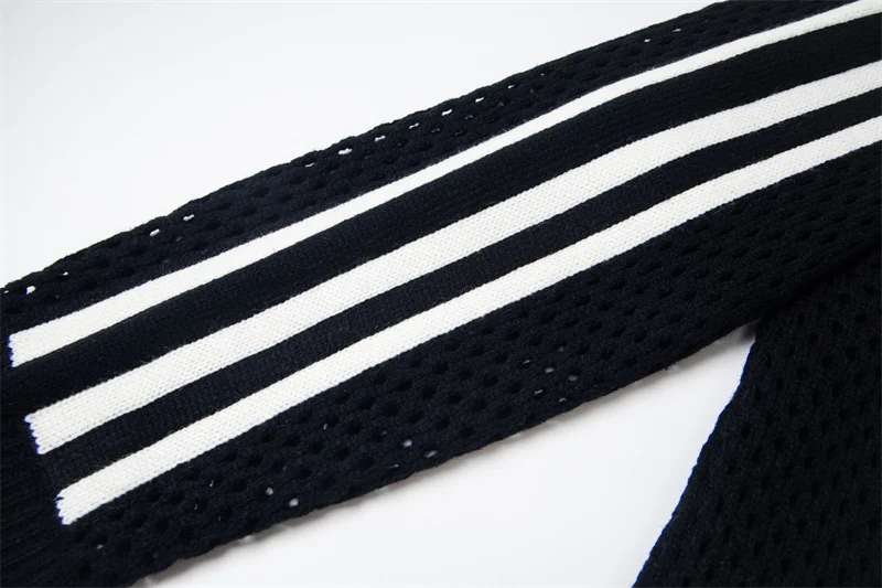 Men Women Saint Knitted Sweaters No. 80 Printed Mesh Hollowed Out Casual Oversized Zipper Long Sleeved Sweaters