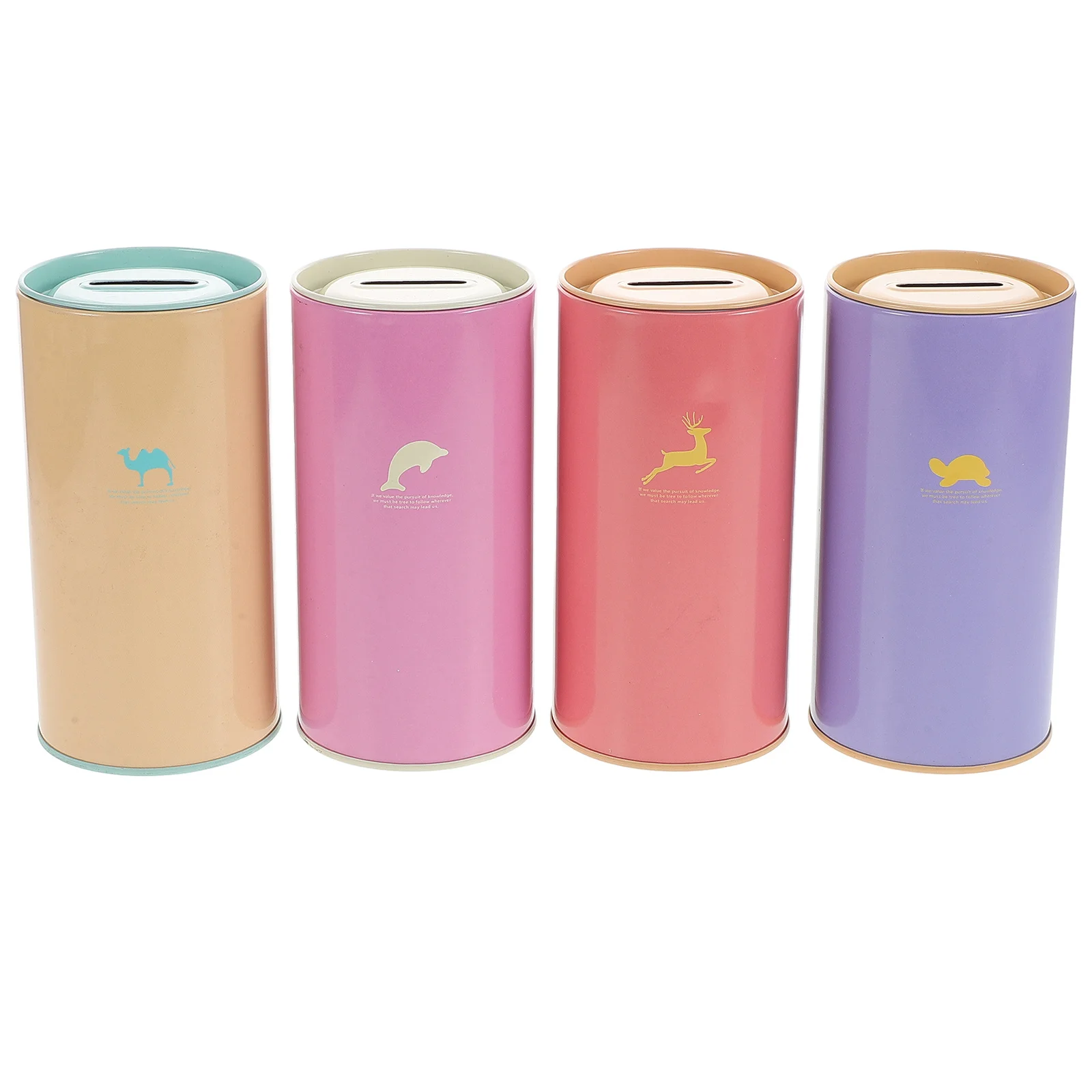 

4Pcs Small Piggy Bank for Girls Boys and Adults Stylish Money Container Fun Coin Bank Savings Jar Home Decor Accessory