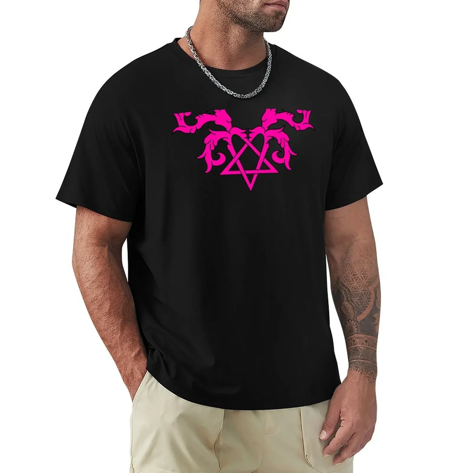 Ville Valo Heartagram Tattoo T-Shirt quick-drying kawaii clothes anime clothes funny t shirts for men