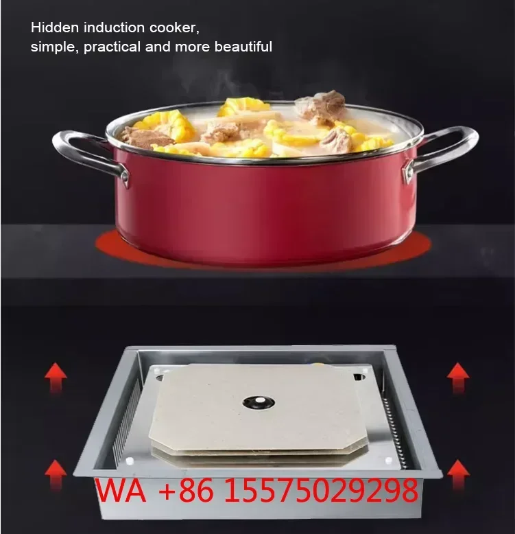 2026 Hidden Induction Cooktop 4 Burners Invisible Induction Cooker Under Quartz Stone Countertop Support Half Bridge Main Board