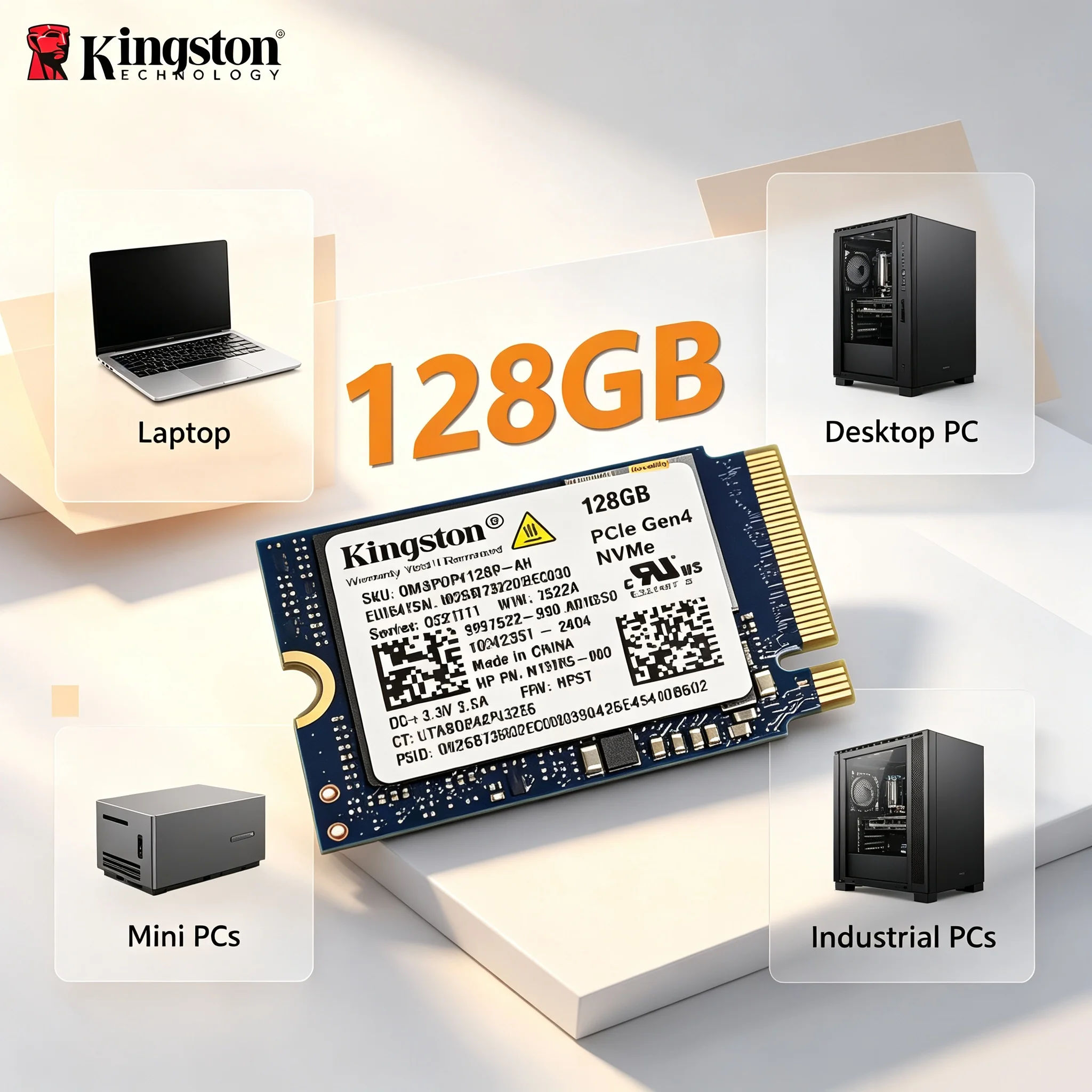 kingston-2230-m2-nvme-pcie-40-128gb-oem-ssd内蔵ソリッドステートドライブ-高速-ノートパソコン-pc-steam-deck-pro-アップグレード用