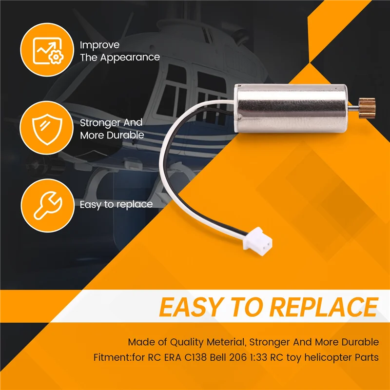 RC Toy Helicopter Upgrade C138 Main Motor Kit For RC ERA C138 Bell 206 1:33 RC Toy Helicopter Parts-Hot