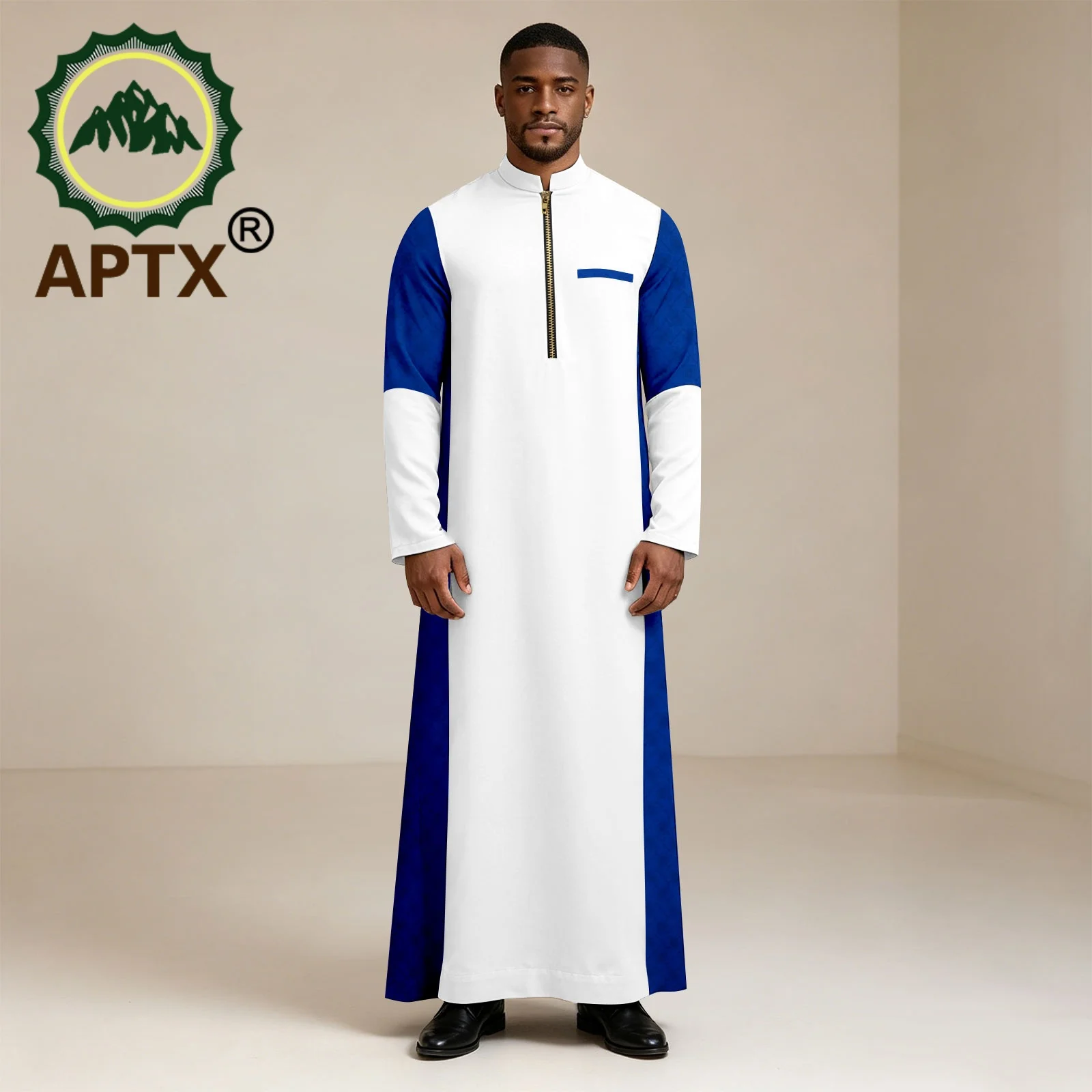 Vêtements africains pour hommes, kaftan, thobe, col montant, fermeture éclair, robe longue, tenues africaines Dashiki pour la prière de l'Aïd, mariage 2612002