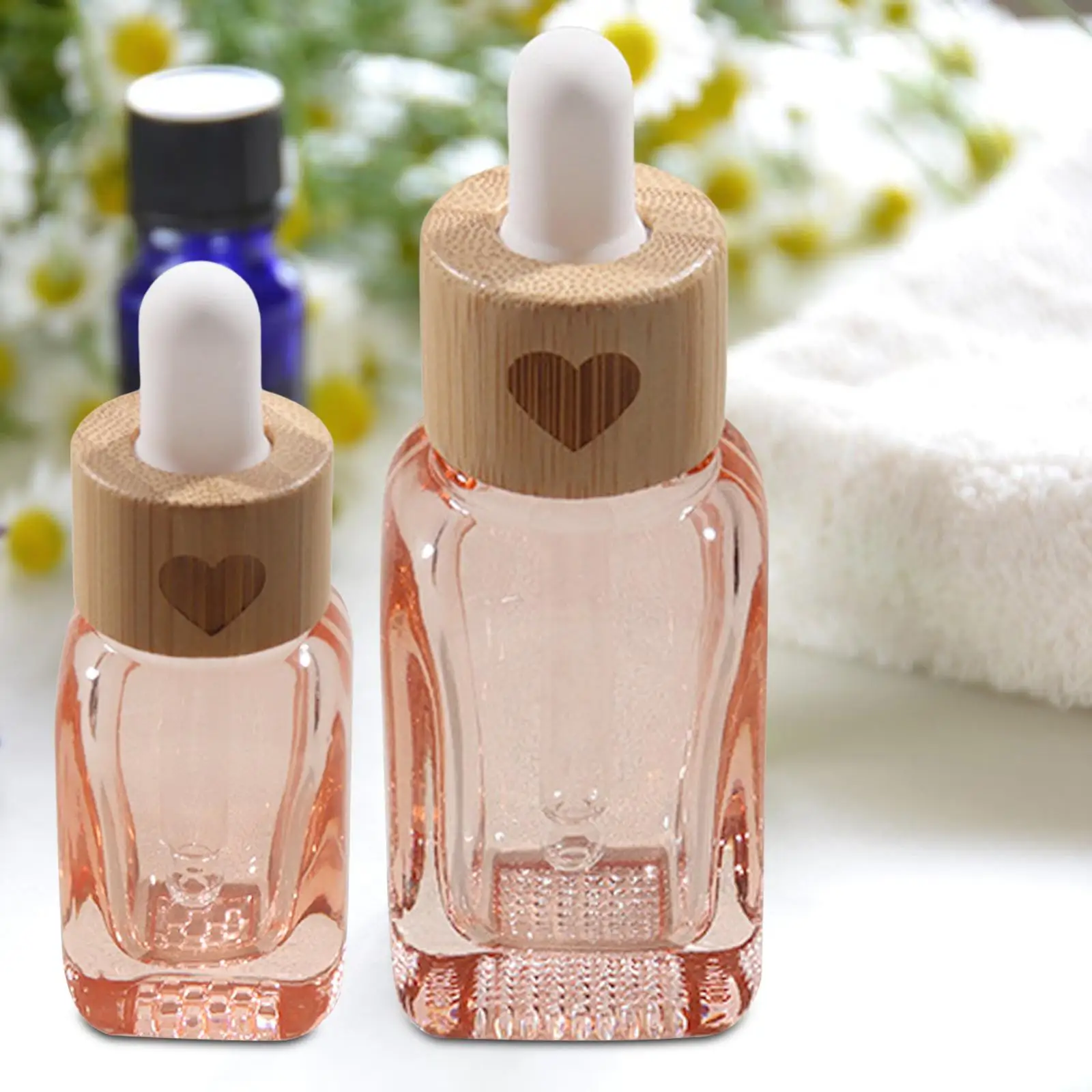 Glass Dropper Bottle Storage Bottle/Portable Transparent Pink Empty Eye Dropper