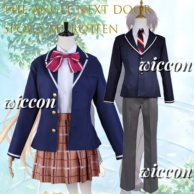 [JuneOnline] أزياء TheAn Gel Next DoorSpoils MeRotten Mahiru Shiina Amane Fujimiya التأثيرية أزياء أنيمي JK مجموعة الزي النسائي